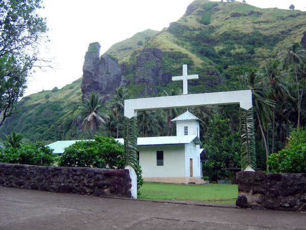 Local Church decorated in palm fronds